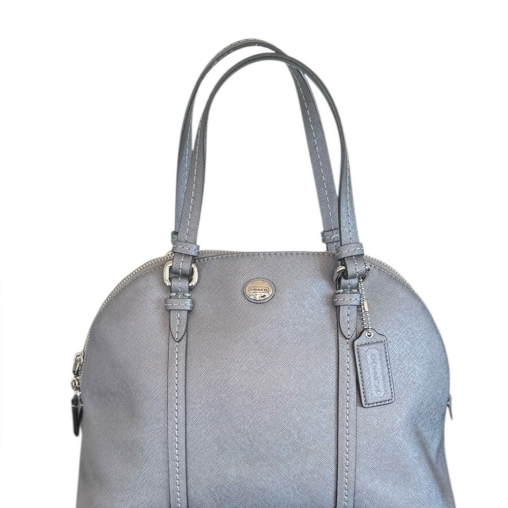 Coach Gray Leather Dome Tote